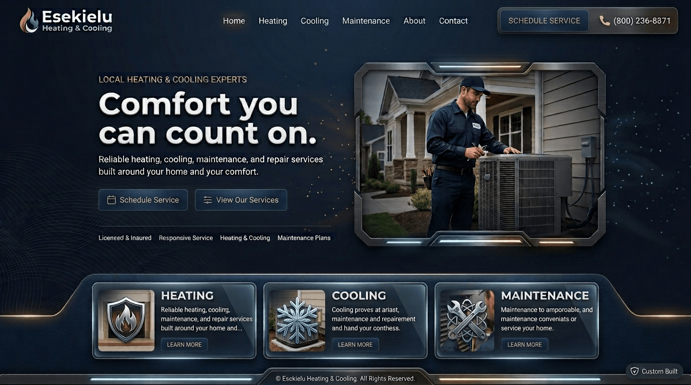 Esekielu Heating & Cooling website