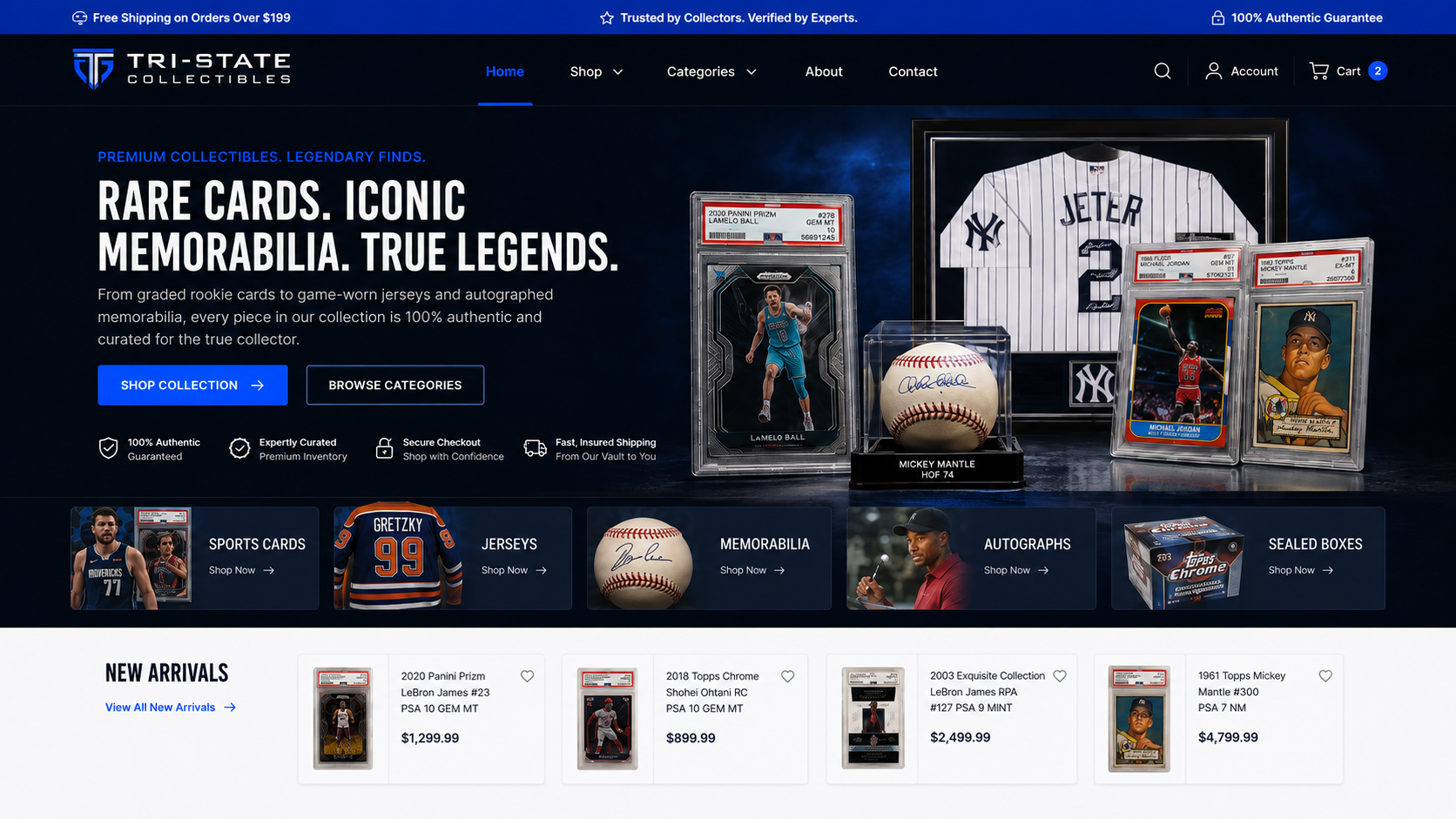 Tri-State Collectibles website