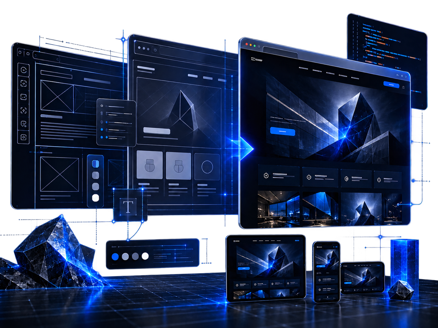 Website design and development, visualized